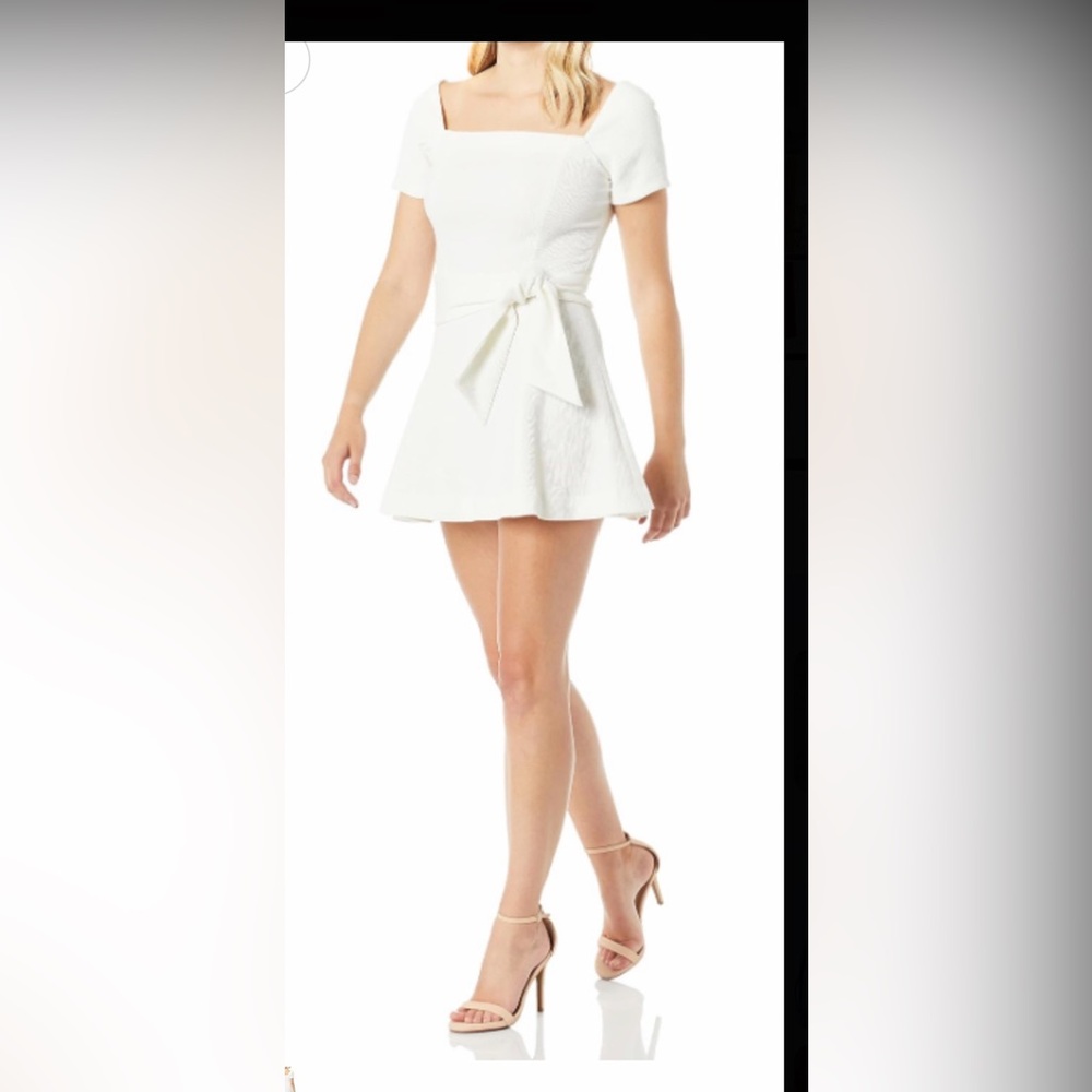 Finders Keepers White Mini Dress with Bow